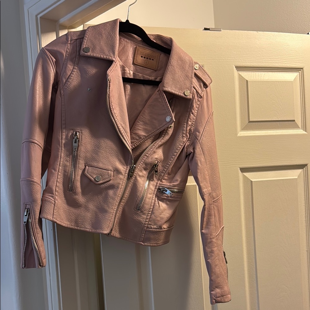 BlankNYC Women's Pink Faux Leather Jacket